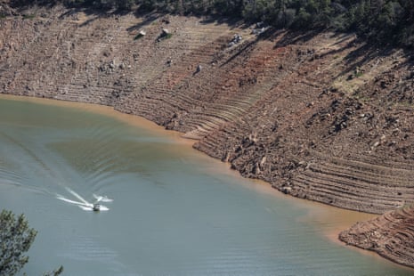 Lake Oroville, California’s second largest reservoir, in Oroville, on 19 June 2021. 