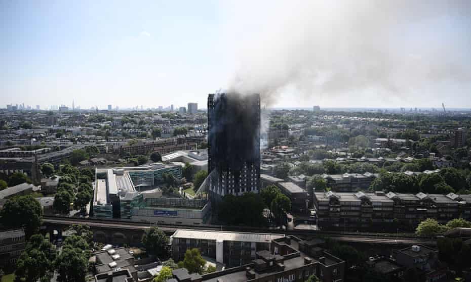 Smoke continues to rise from Grenfell Tower block in Latimer Road, West London