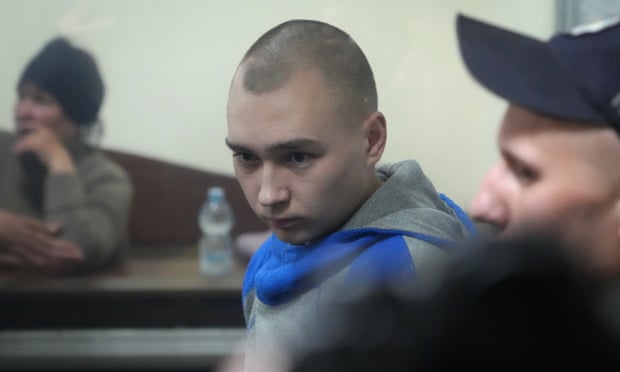 Vadim Shysimarin, 21, during the court hearing in Kyiv