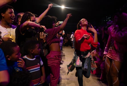 Tainá Mattos (known as Princess Tai Ninja in the Mainstream scene and Legendary Tai Lafond in the Kiki scene) performs during the ball that concluded the Ocupação Noite das Estrelas in Maré.