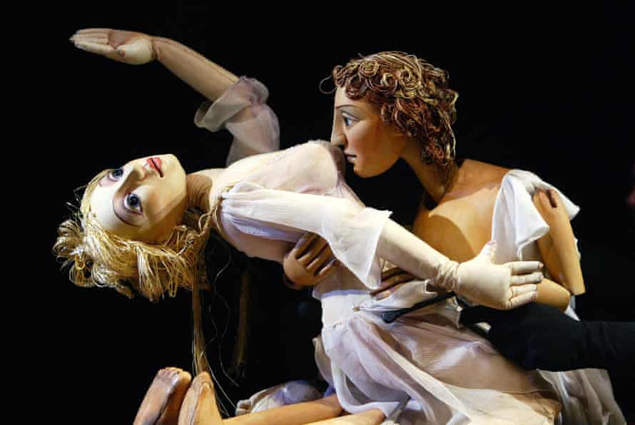 Total, unconditional, one-sided love … Venus and Adonis, as seen in the RSC’s puppet production.