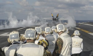 The nuclear-powered aircraft carrier USS Harry S Truman.