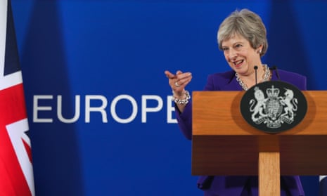 British Prime Minister Theresa May speaks at a press conference after the EU Summit at the European Council in Brussels, Belgium. 