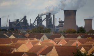 The steelworks in Scunthorpe.