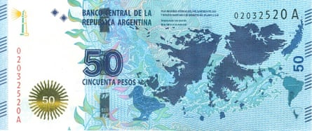 Argentina banknote.