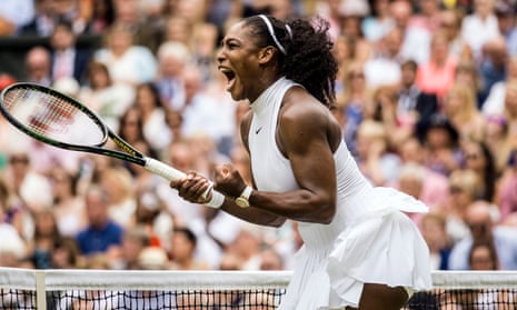 Serena Williams in action during the women’s singles final at Wimbledon.