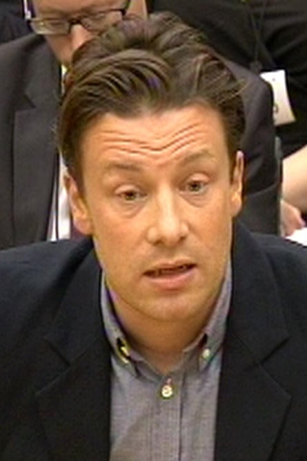 Jamie Oliver gives evidence to the Commons health select committee.