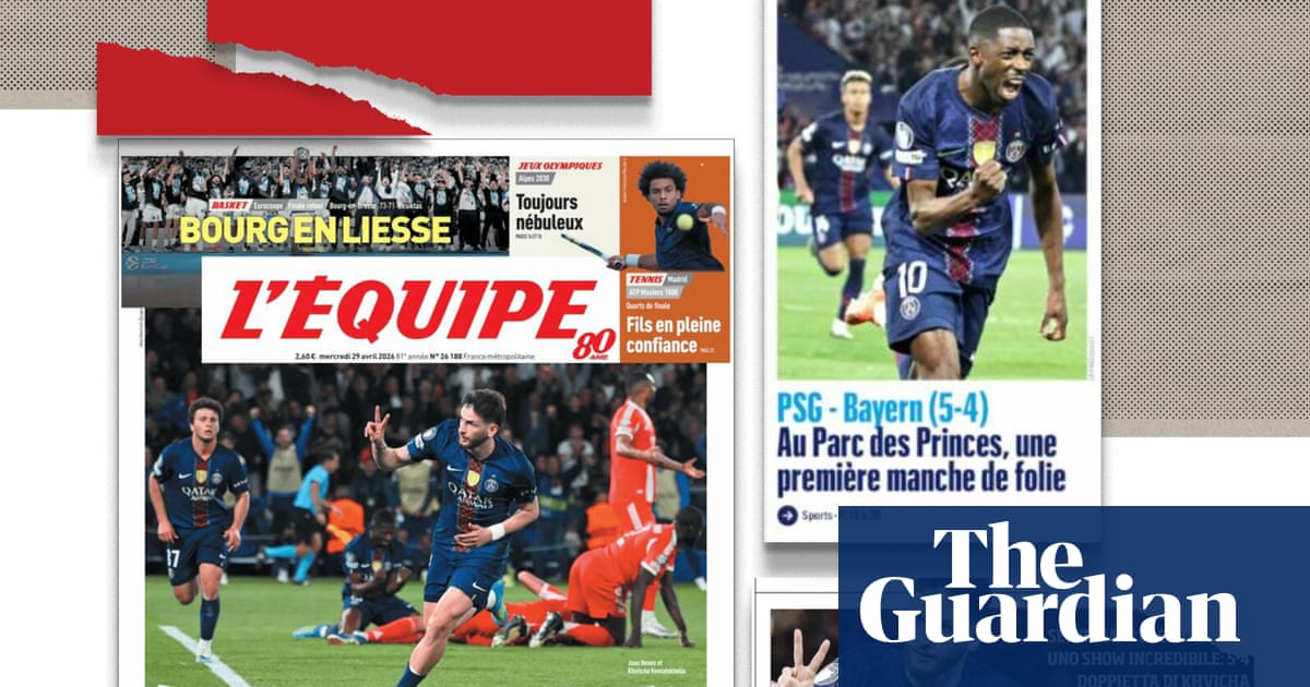 ‘Pinnacle of art and culture’: Europe’s media on nine-goal PSG-Bayern thriller