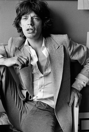 Mick Jagger, 1977Performers were often happy for Jane to take pictures while they were being interviewed as is the case here. The sophistication of the cropping and the way in which Jagger is squeezed into the frame adds to the brooding sexuality.
