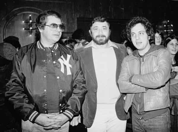 With producer Phil Ramone and Billy Joel, December 1977.