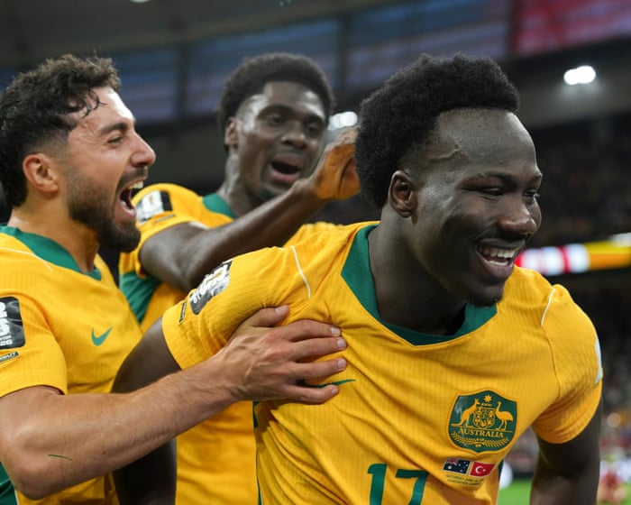 Socceroos’ Nestory Irankunda reflects on Australia’s stunning win over Turkey – video