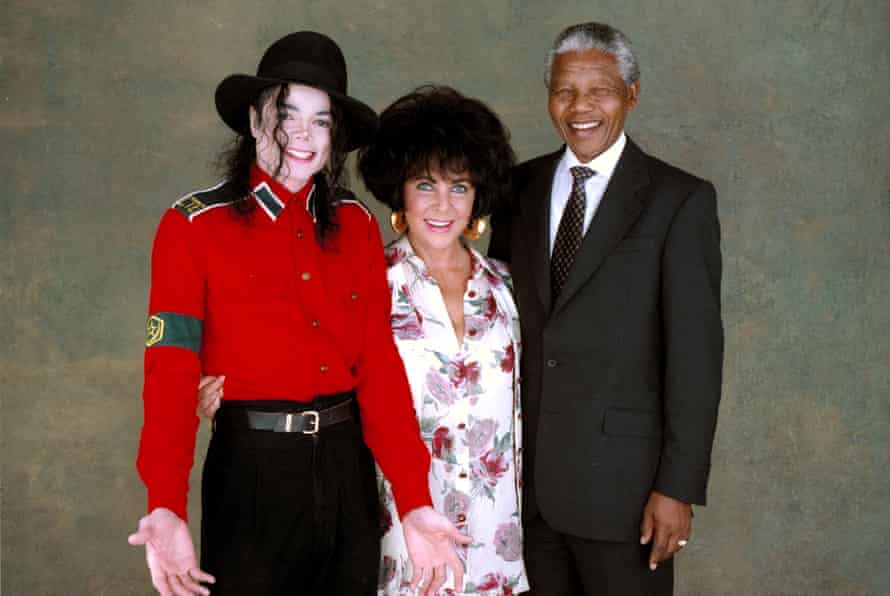 'I suggested they jump on each other's backs' … Michael Jackson, Elizabeth Taylor and Nelson Mandela.