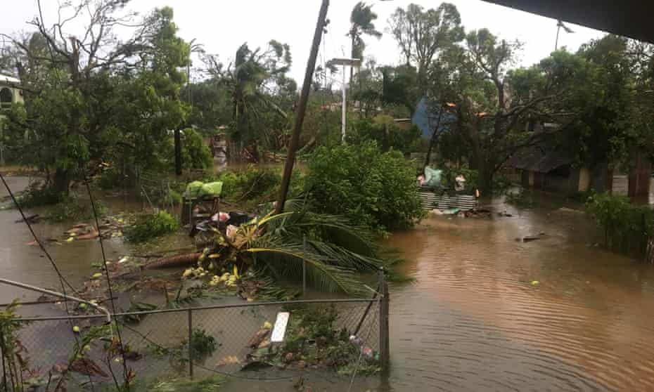 The aftermath of cyclone Gita is seen in Nuku’alofa, Tonga.