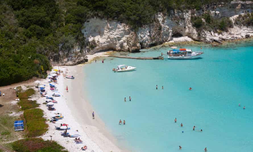 Voutoumi beach aerial view