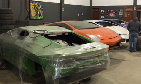A photo released by police shows car moulds at the workshop in Itajaí.