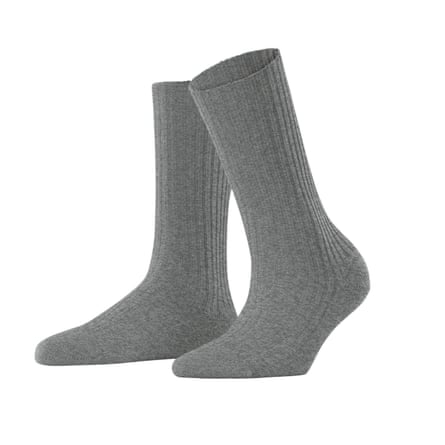 Grey wool boot socks