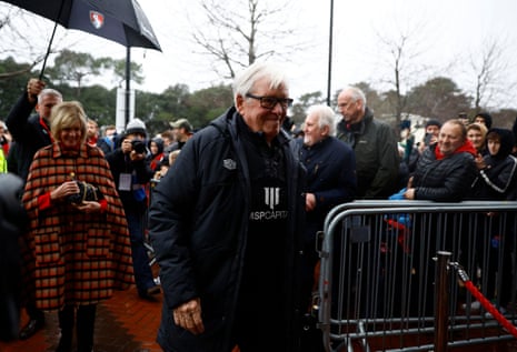 Bournemouth’s new American owner Bill Foley arrives at the Vitality Stadium for this afternoon’s match between his team and Crystal Palace.