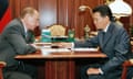 Kirsan Ilyumzhinov, president of the world chess body Fide, right, with Vladimir Putin.