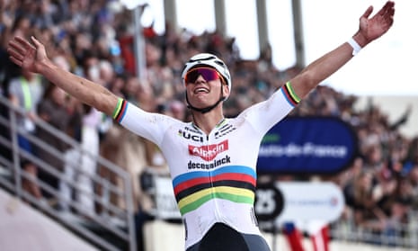 Mathieu van der Poel powers to dominant victory in Paris-Roubaix | Cycling | The Guardian