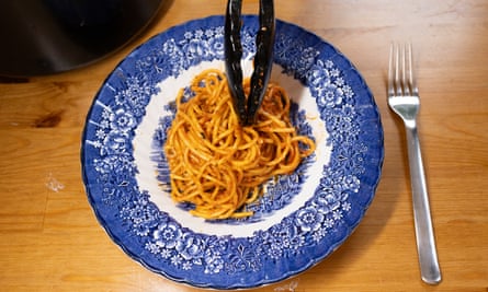 It bangs … Mikey’s family spaghetti.