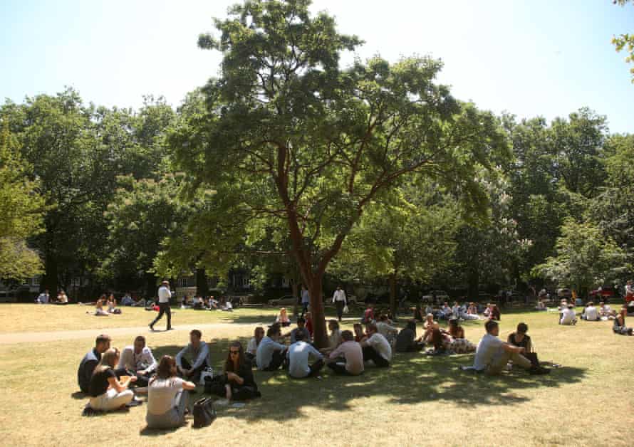 St James’s Park in central London during the heatwave of 2018