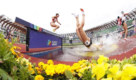 Lea Meyer of Germany falls.