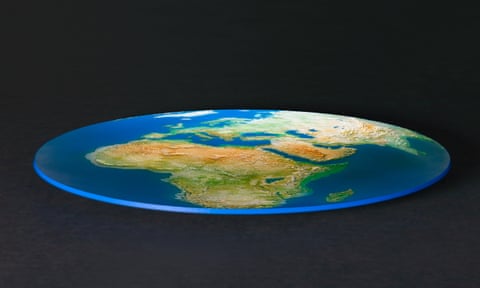 One dimensional globe, against black background