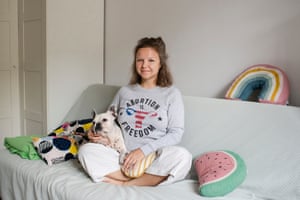Natalia Broniarczyk, a pro-abortion activist from the group called Abortion Dream Team, gender studies Ph.D. researcher and one of the organizers of Pro-Choice March poses in her apartment.
