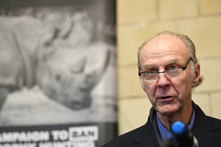 Ranulph Fiennes during an event calling for a ban on trophy hunting imports.