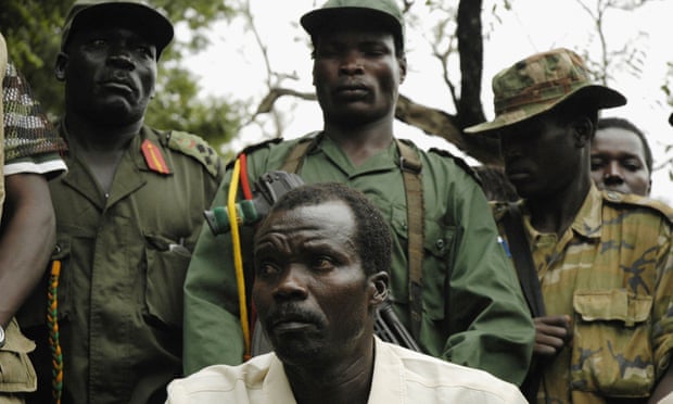 Joseph Kony with fellow Lord's Resistance Army members