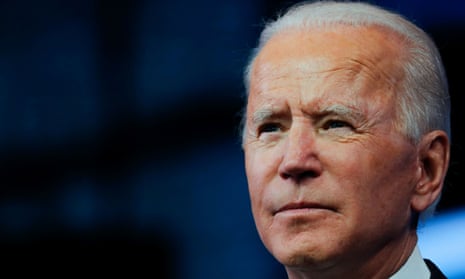 Joe Biden delivers a televised address after the electoral college formally confirmed his victory over Donald Trump in the 2020 US presidential election, in Wilmington, Delaware Monday.