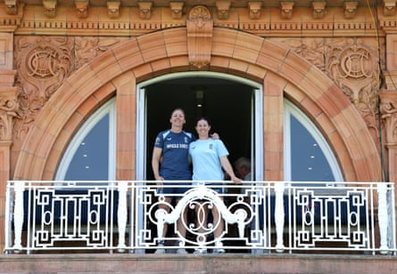 England players Heather Knight (left) and Tammy Beaumont at Lord’s