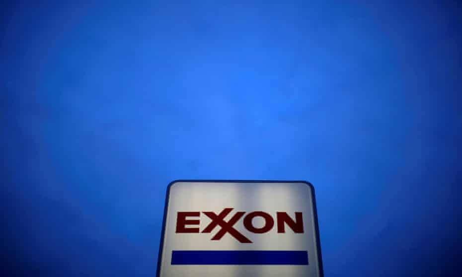 An Exxon sign at a petrol station