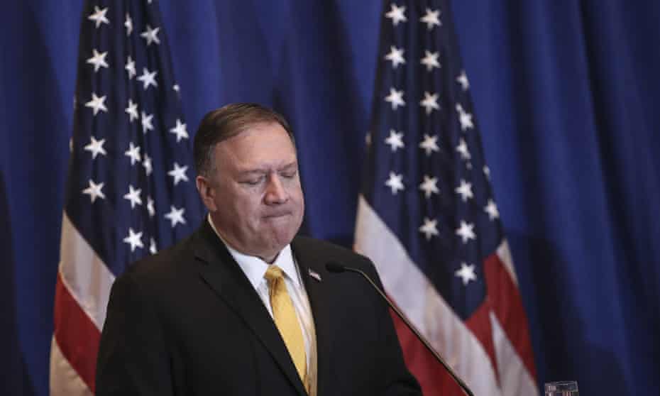 Mike Pompeo said: ‘I will not tolerate such tactics, and I will use all means at my disposal to prevent and expose any attempts to intimidate the dedicated professionals.’