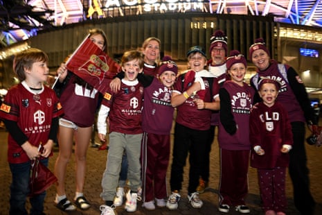 Queensland fans outside Accor Stadium