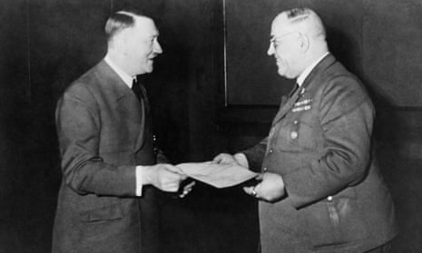 Adolf Hitler and his private doctor Theodor Morell in February 1944.