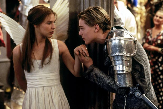 Claire Danes and Leonardo DiCaprio in 1996 film Romeo + Juliet.