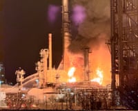 A fire at Viva oil refinery