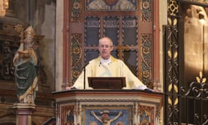 The Archbishop of Canterbury Justin Welby delivers his Christmas Day sermon at Canterbury Cathedral.