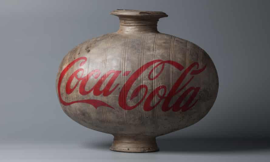 Ai Weiwei’s Han Dynasty Urn With Coca-Cola Logo, 2014.