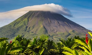 Costa Rica’s Arenal volcano at sunrise