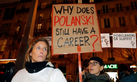 An anti-Roman Polanski protest in Paris.