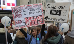 Junior doctors protest in Birmingham.