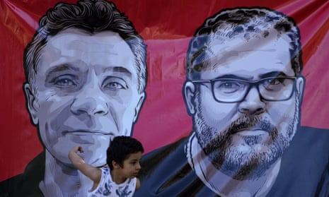 Banner with images of Dom Phillips and Bruno Pereira.