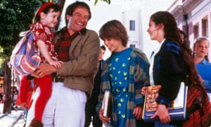 Mara Wilson with Robin Williams in Mrs Doubtfire in 1993