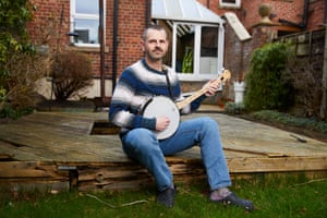 Dr Matthew Jackson, an ICU consultant at Stepping Hill Hospital in Stockport, who has learnt to play the banjo at home during lockdown.