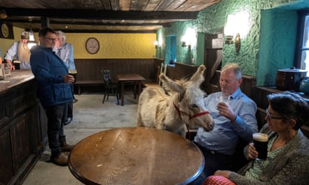 Holly, the donkey, is a popular regular at the pub.