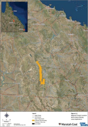 The Alpha North mining lease application area
