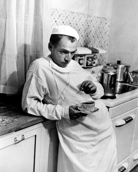 Country doctor Ernest Ceriani photographed after having performed a cesarean section during which both baby and mother died due to complications. The picture, taken in Kremmling, Colorado, was part of Smith’s groundbreaking photo essay for Life magazine in 1948.