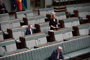 Liberal MP Bridget Archer speaks at the Scott Morrison censure, for which she crossed the floor to vote with the government and against her own party.